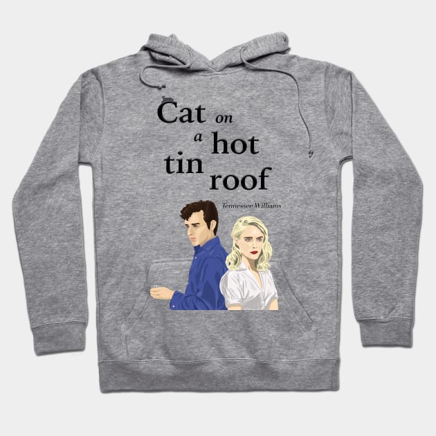 Cat On A Hot Tin Roof Theatre Illustration Hoodie by Wayne Brant Images